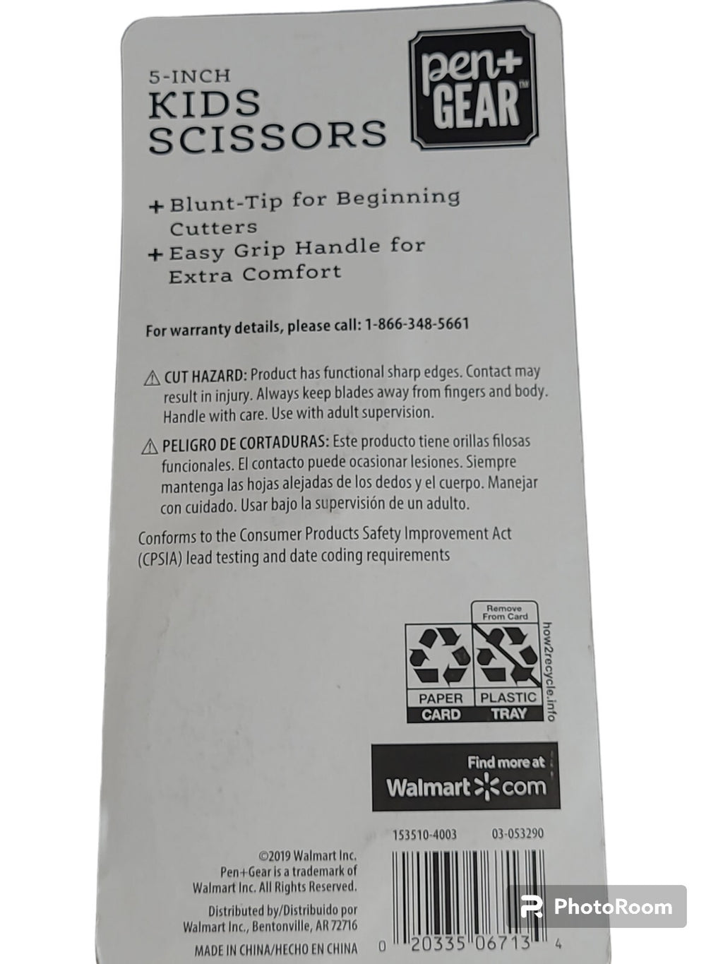 Pen + Gear 5" Kids Scissors Beginning Cutters Blunt Tip Back to School (2 pr)