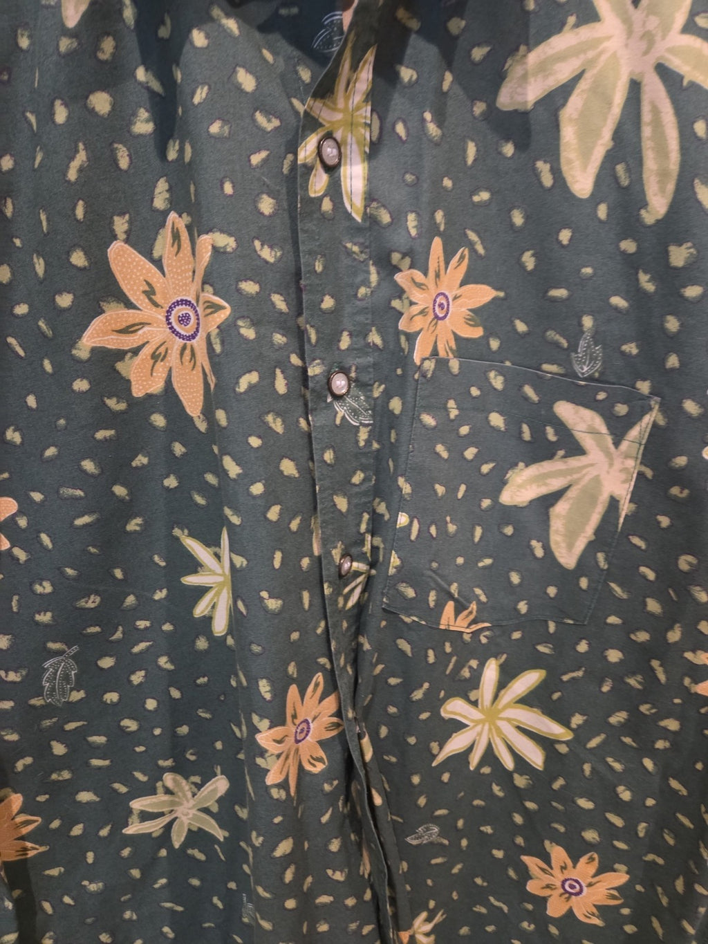 Men's Lemon & Soda Mens XL Short Sleeve Cotton  Floral Hawaiian Camp Shirt