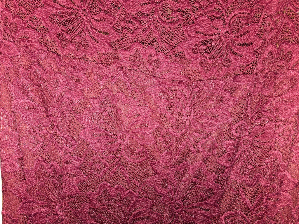 Perceptions Cranberry Lace A-line Fit & Flahe Dress Women Size 14 Short Sleeve