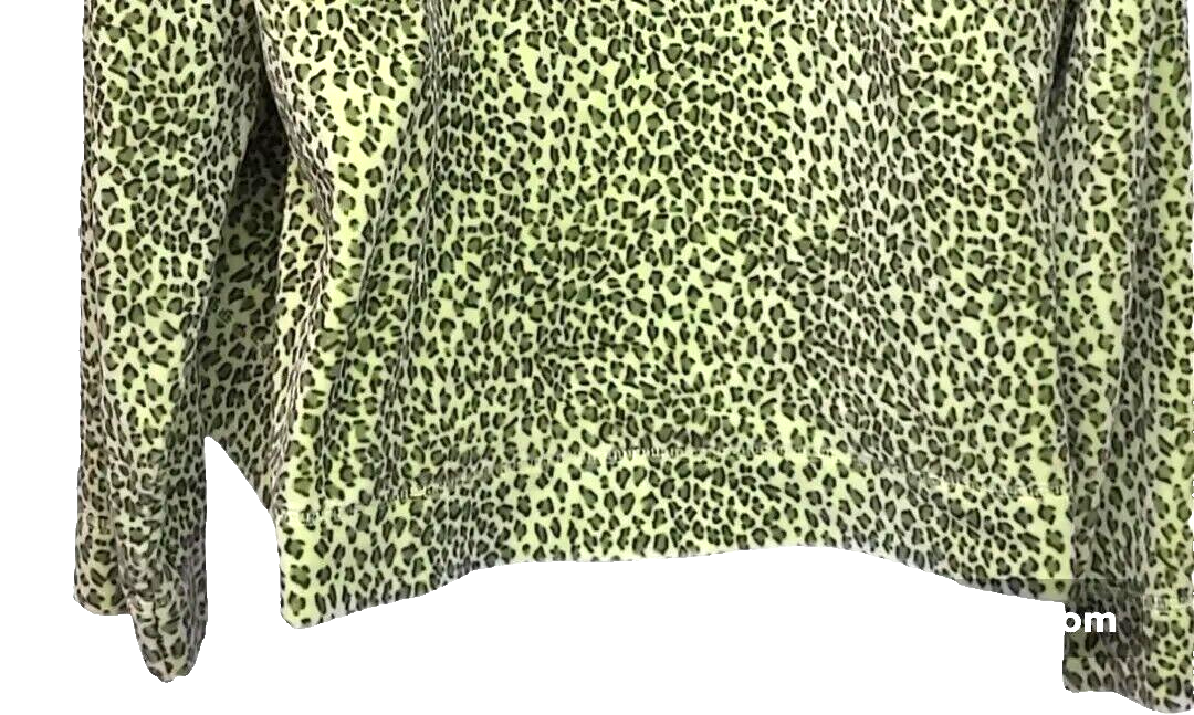 VINTAGE Oleg Cassini Yellow & Green Sport Jacket L Animal  Print