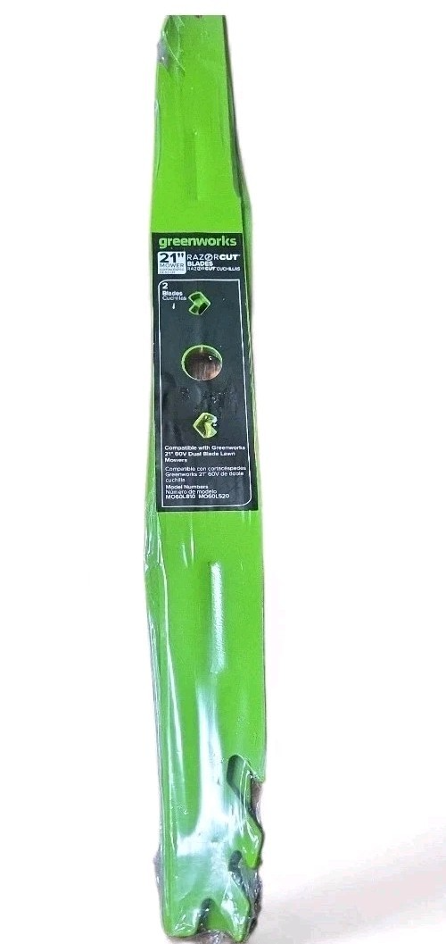 Greenworks 21” Mower Razor Cut Blade Compatible With 60V Dual Blade Lawn New