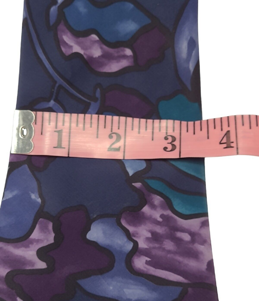 Classic collection by Van Heusen Blues& Purple  Camo Pattern 100% Polyester Tie