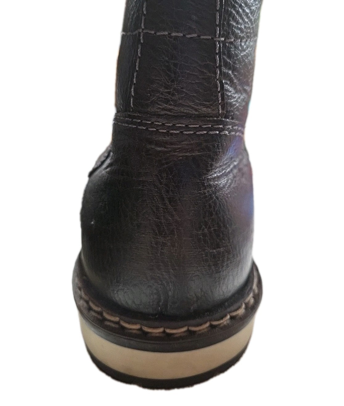 Crown Vintage Boots Men's 10.5 Fielding Quilted Cap Toe Brown Navy Casual Preppy