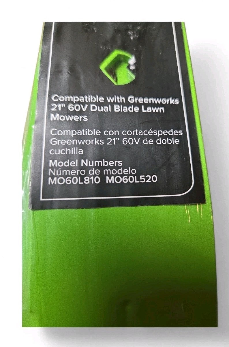 Greenworks 21” Mower Razor Cut Blade Compatible With 60V Dual Blade Lawn New