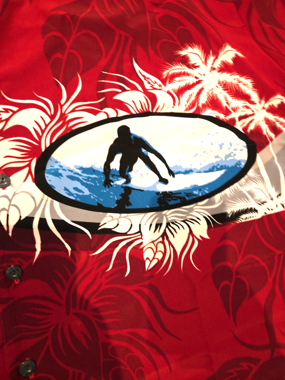 Pineapple Connections Shirt Mens 2XB Hawaiian  "Surfing The Waves" Shirt