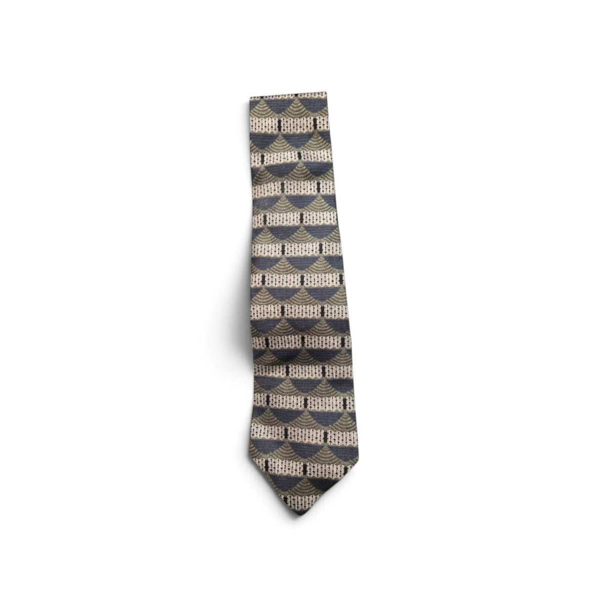 The Arrow Company Men's Necktie Tie Silk Made in USA Red Blue Gray Geometric