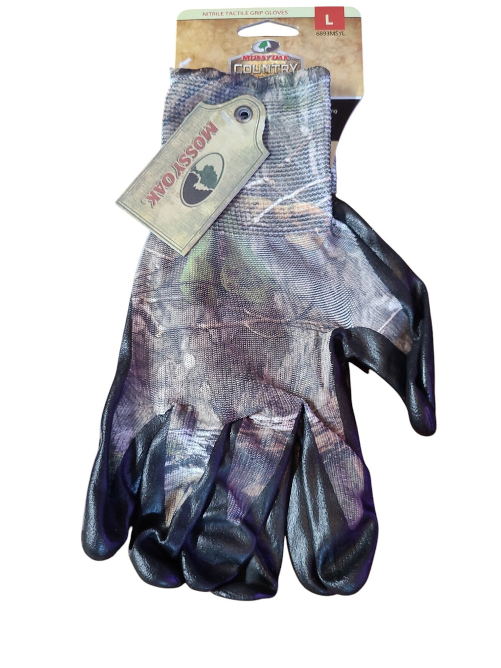 Mossy Oak Firm Grip Camouflage Nitrile Coated Gloves Size Large (5342)