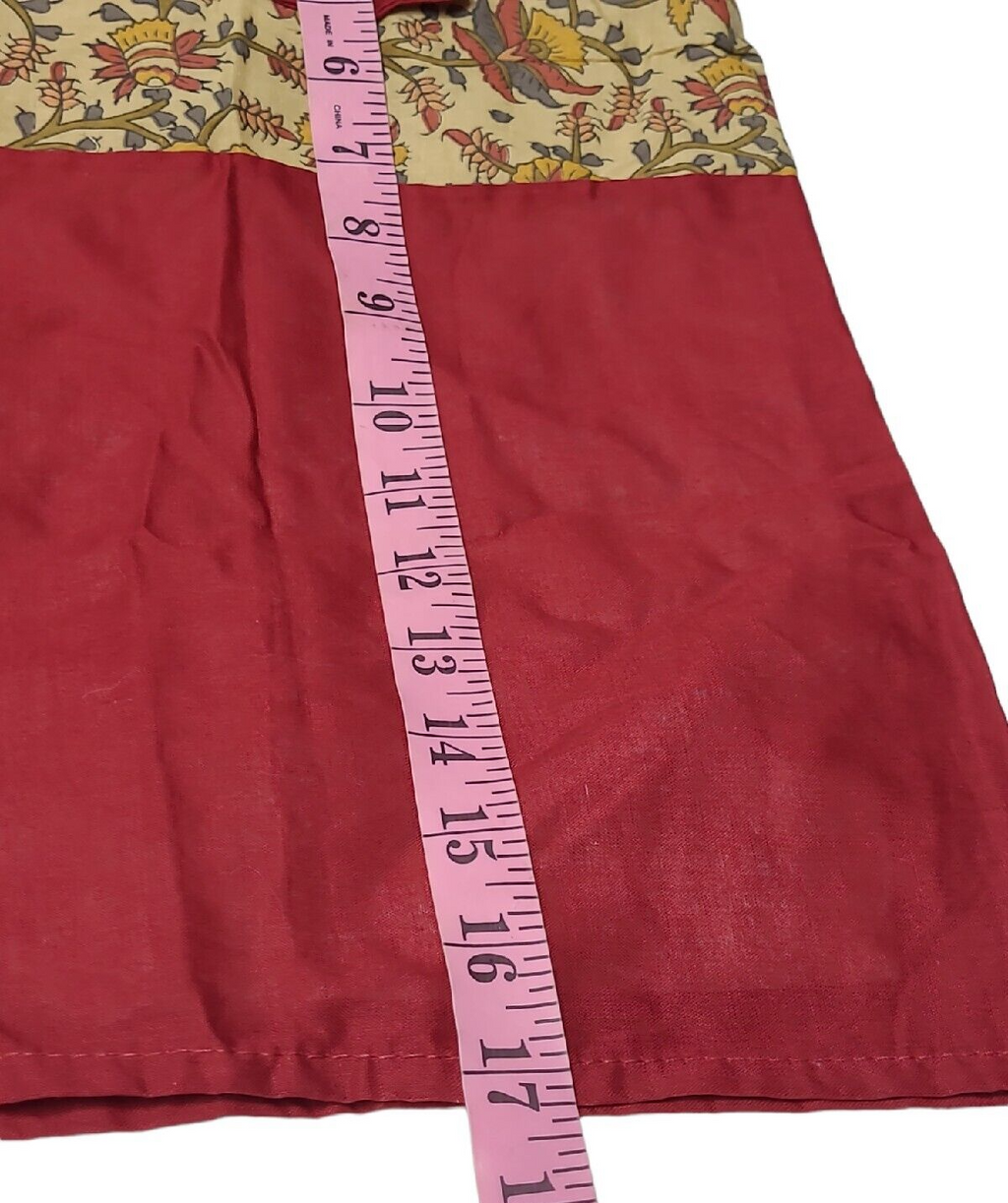 Lot of 3 -1 pc  Valance Window Treatment  Red Multi  Valance by Linden Street.