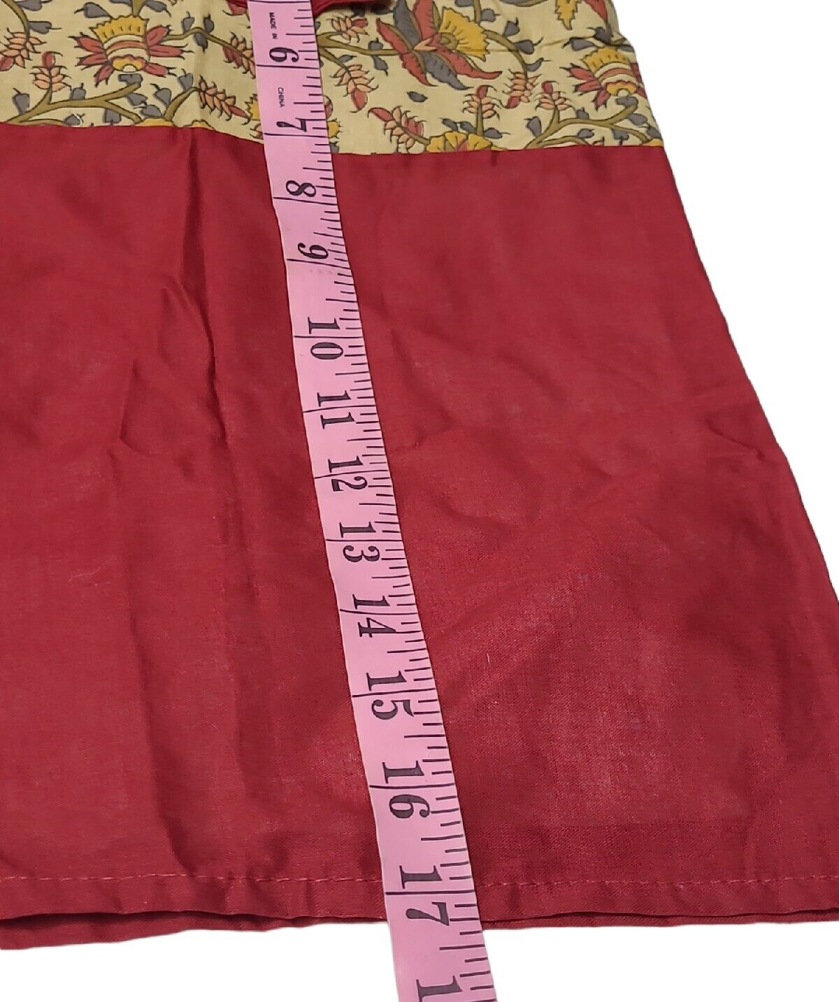 Lot of 3 -1 pc  Valance Window Treatment  Red Multi  Valance by Linden Street.