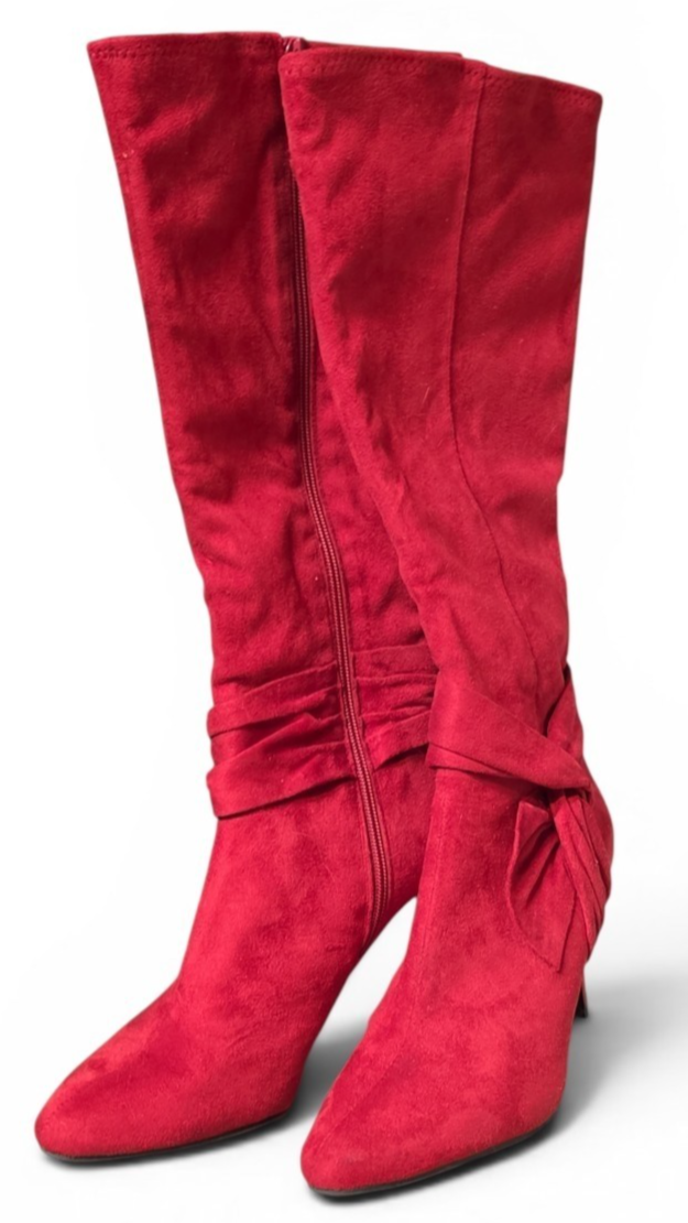 💖Vintage Covington   Red Suede Knee          Size-8  Boots