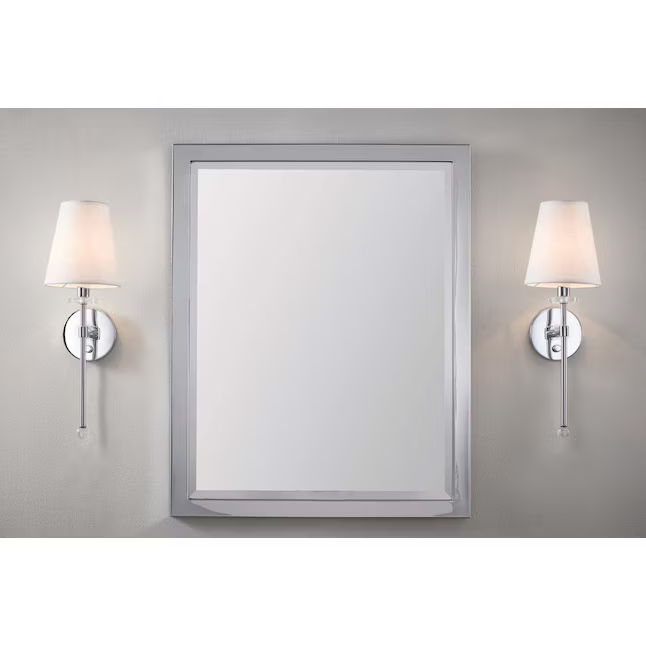 allen + roth Kelter  7.5-inChrom Finish Wall Scone With Shade