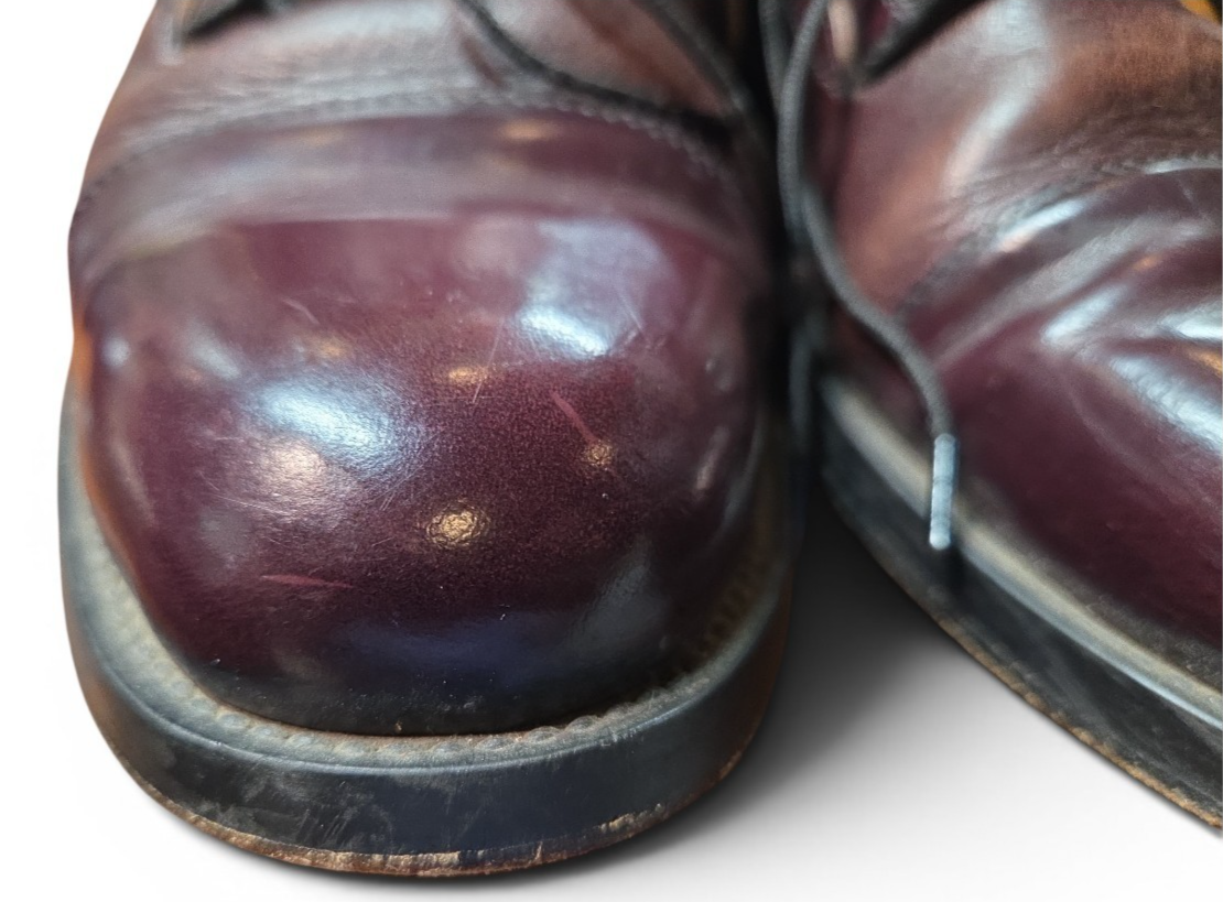 Casual Fridays  Deep Burgundy Oxford Size 9 1/2  Leather Sole Dress Shoes
