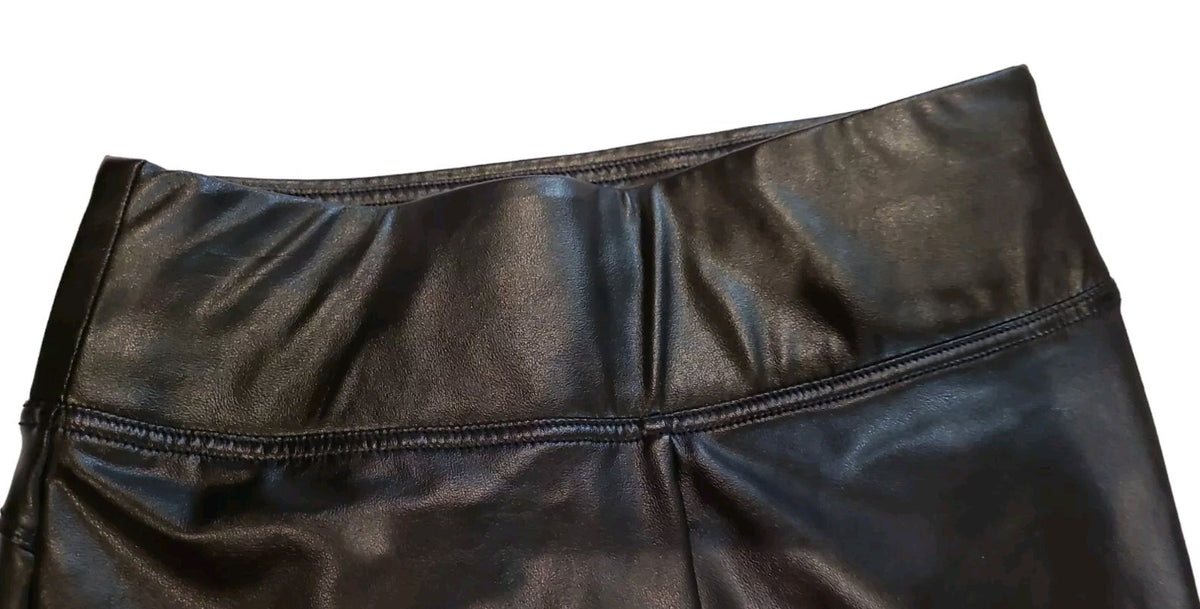 1. State Ladies Black Pleather Pants size Small