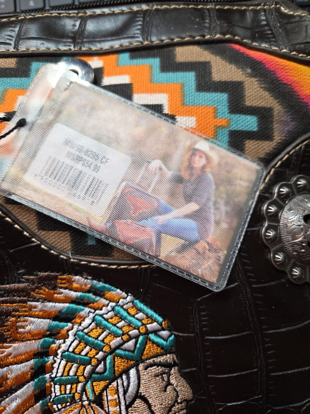 Montana West Aztec Indian Head Shoulder Bag