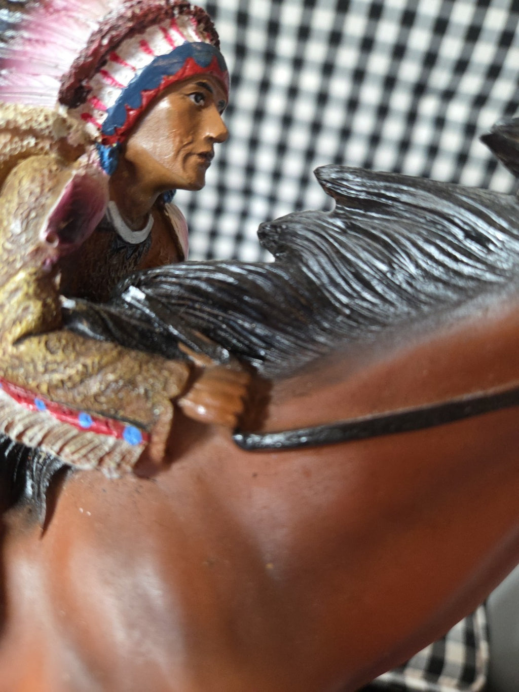 DWK Corporation Indian And Horse Running Figurine 2015
