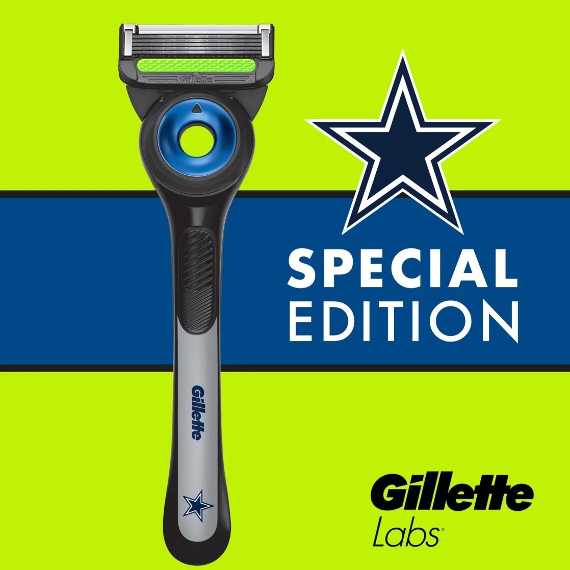 Gillette Labs NFL Official Cowboys Licensed Razor for Men 1 Razor 1 Cartridge
