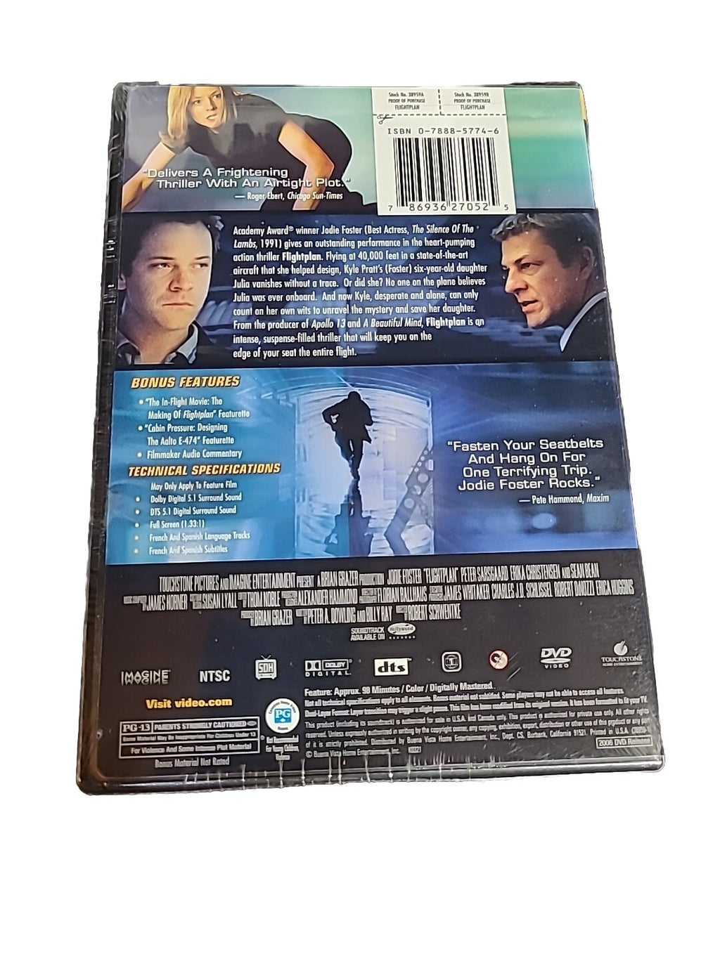 Flightplan w Jodie Foster  DVD full Screen (New)