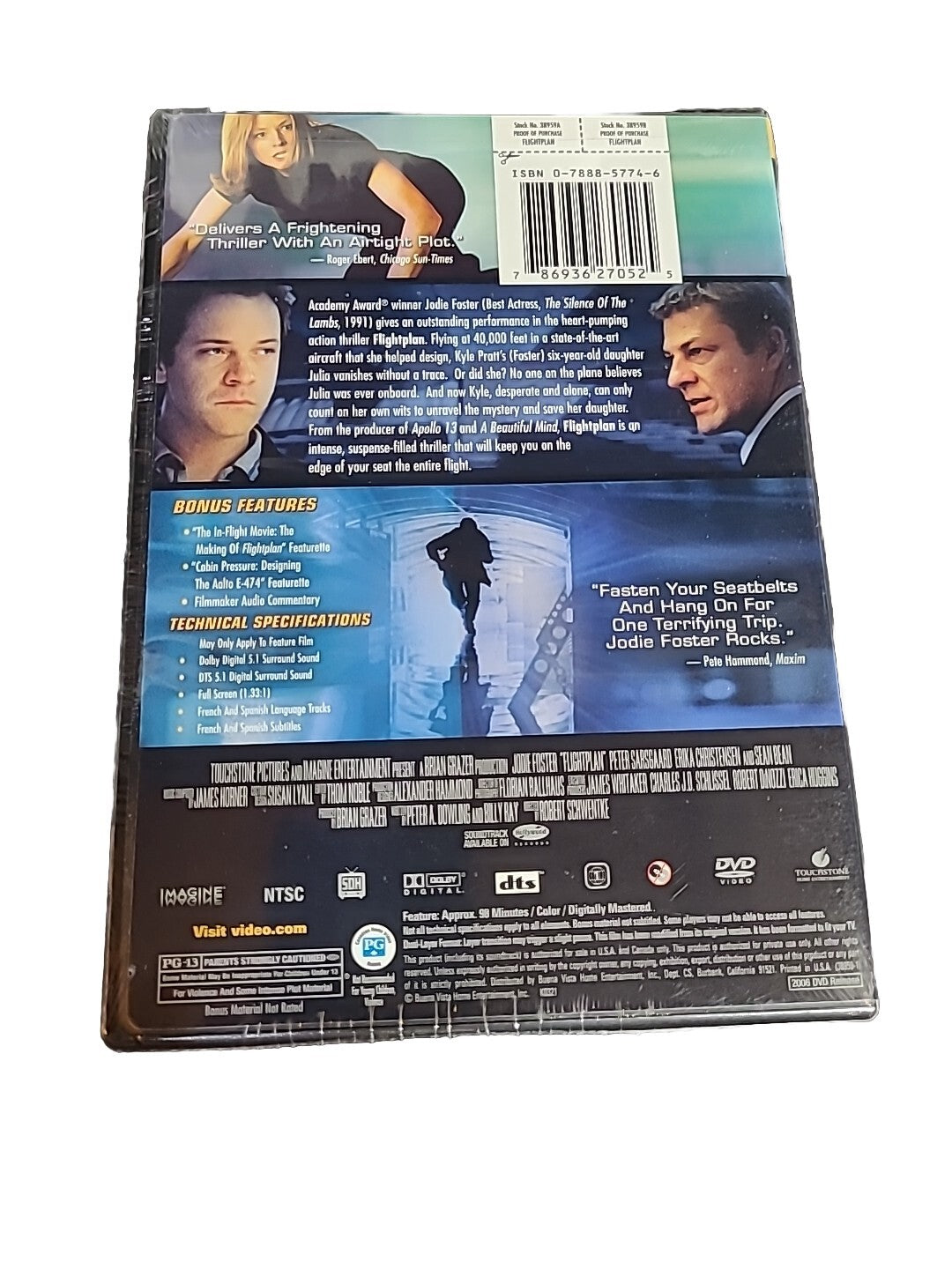 Flightplan w Jodie Foster  DVD full Screen (New)