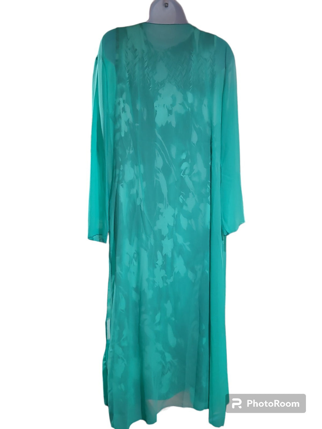 Women's Casual Round Neck  Long Length Two Piece Set  Green & White