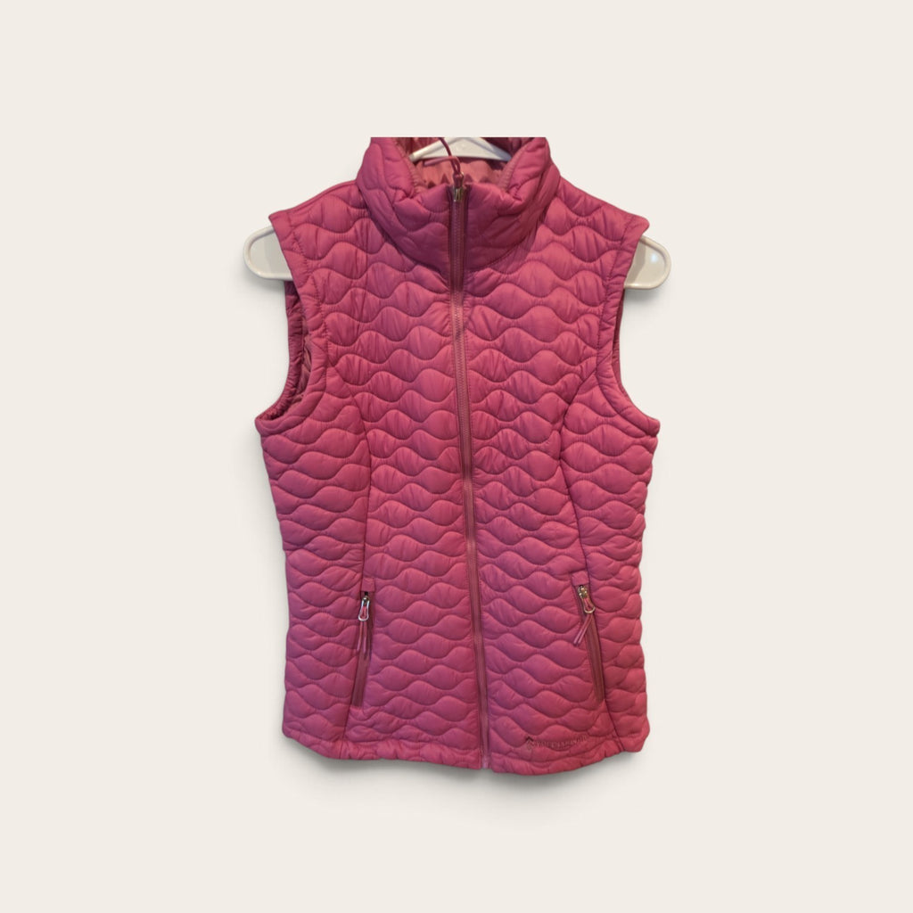 Free Country Womens Medium Raspberry  Quilted Pile Vest Jacket Size S