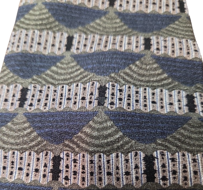 The Arrow Company Men's Necktie Tie Silk Made in USA Red Blue Gray Geometric