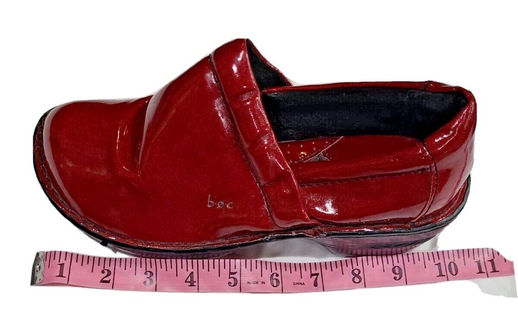 B.O.C. Cherry Red Soft Leather Clogs/Mules Women’s Size 6