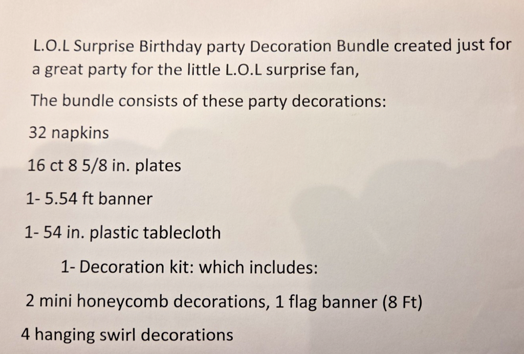 LOL Surprise Dolls Party Supplies Bundle