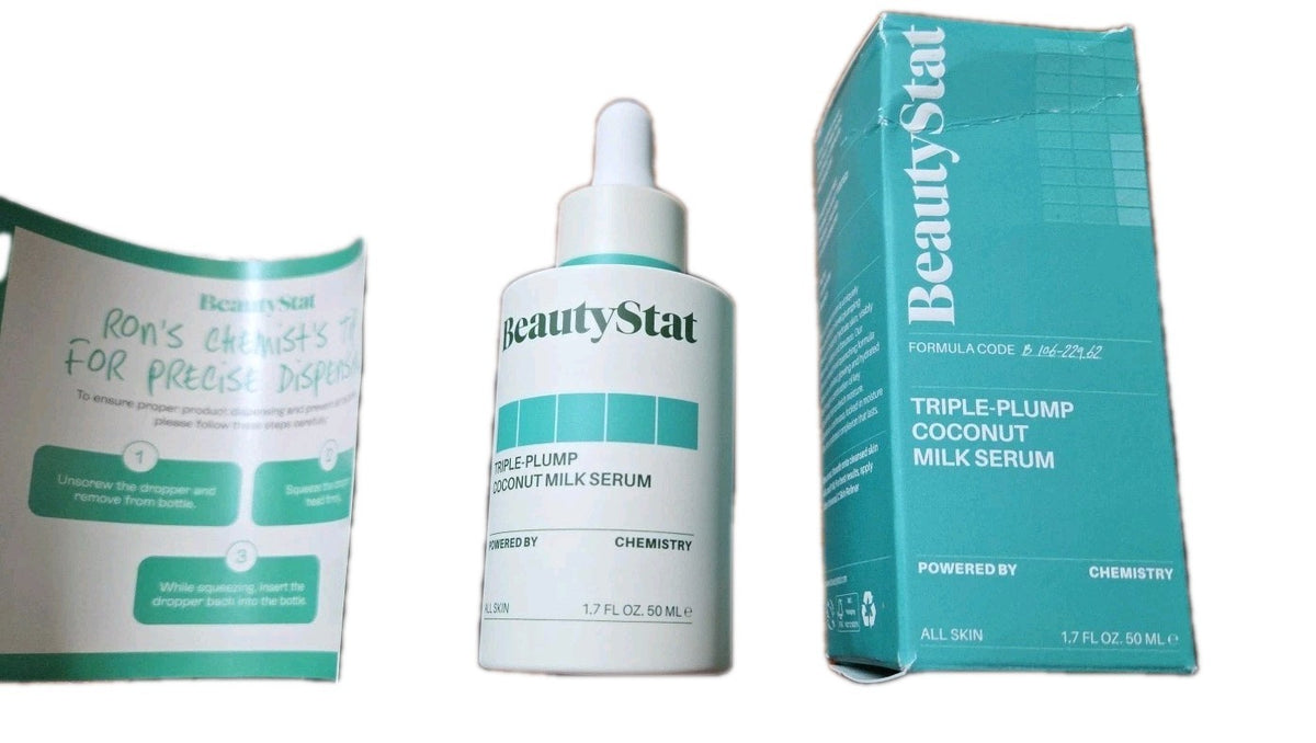NIB BeautyStat Triple Plump Coconut Milk Serum 1.7 fl oz FULL SIZE MSRP $42