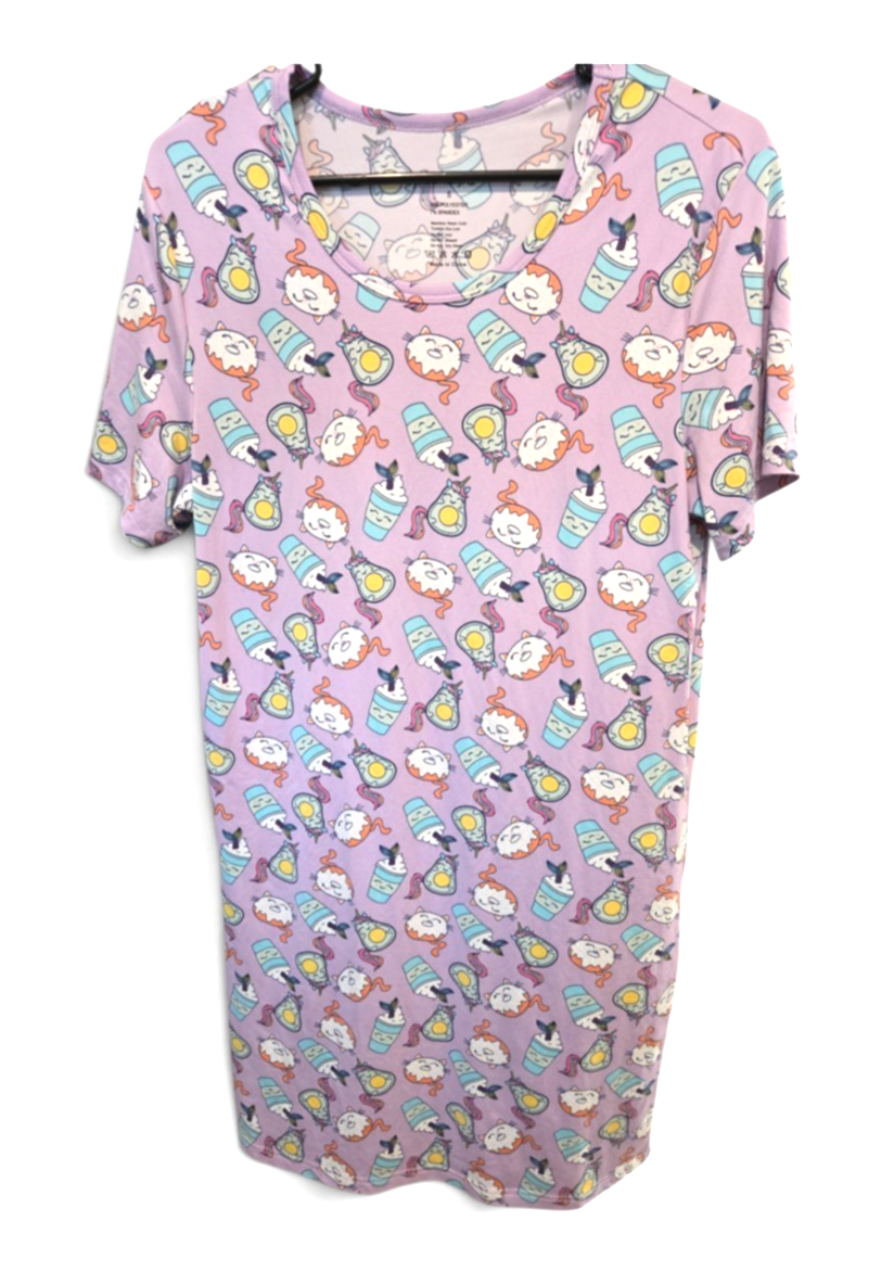 Conomax Sleepshirt Pajama Shirt Sleep-Dress Nightgown Bundle #1 (4 GOWNS)