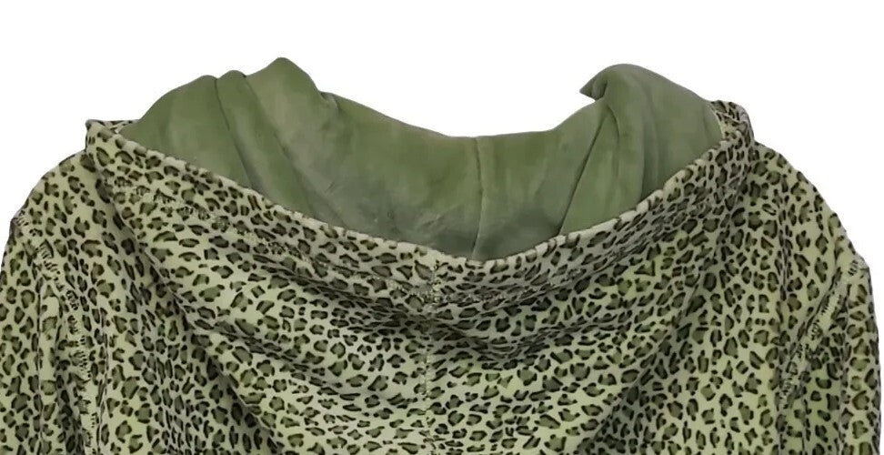 VINTAGE Oleg Cassini Yellow & Green Sport Jacket L Animal  Print