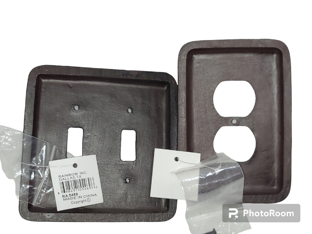 Embellished Leather Toggle Switch & Outlet Coordinating Set Covers