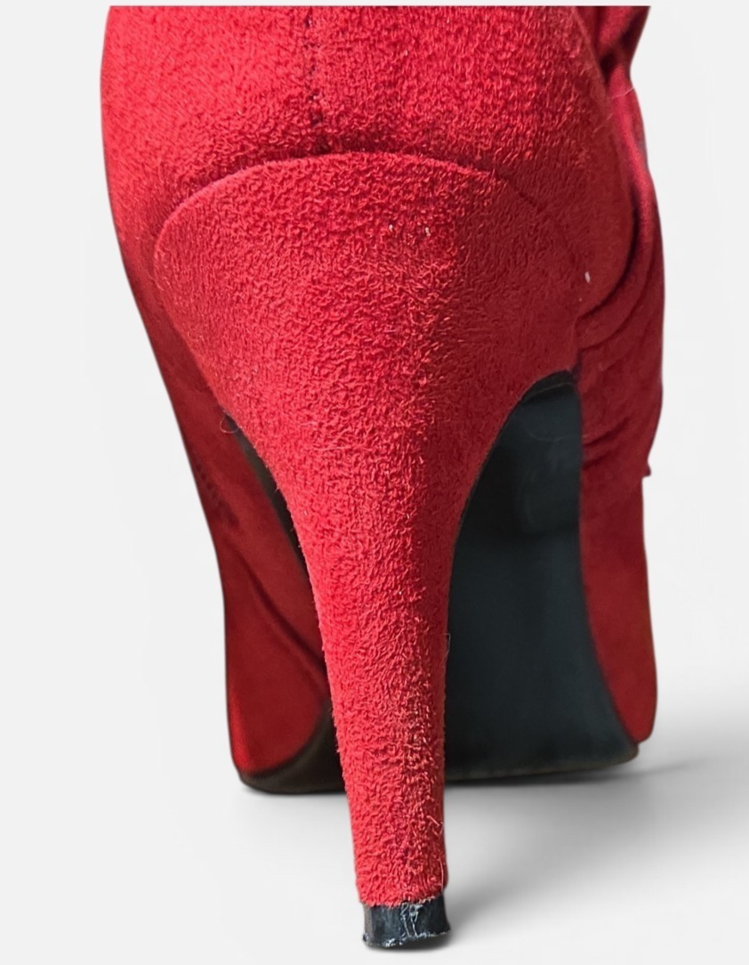 💖Vintage Covington   Red Suede Knee          Size-8  Boots