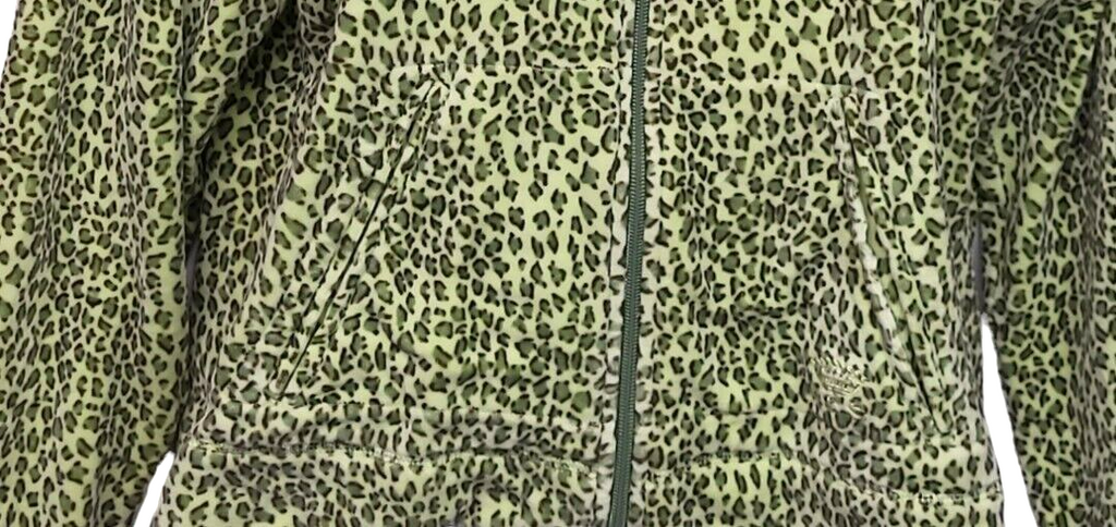 VINTAGE Oleg Cassini Yellow & Green Sport Jacket L Animal  Print