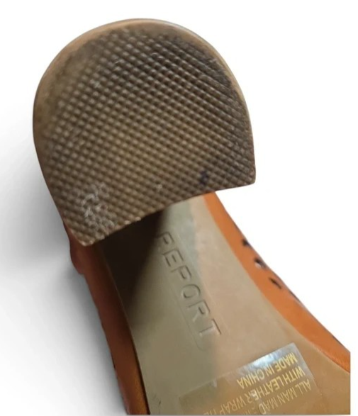 Report Women’s Peep Toe Zip-Up Woven Cutout Booties – Size 7.5 – Taupe/Tan
