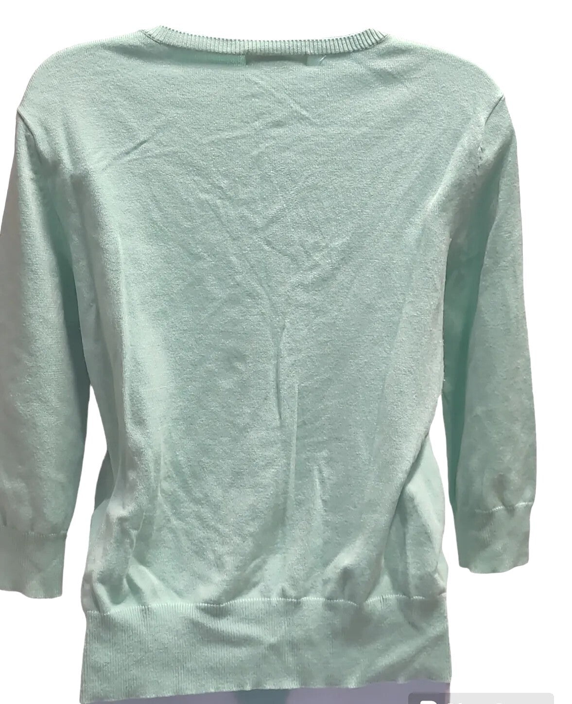 ROZ & ALI  Mint Green Button up Sweater  Top size L