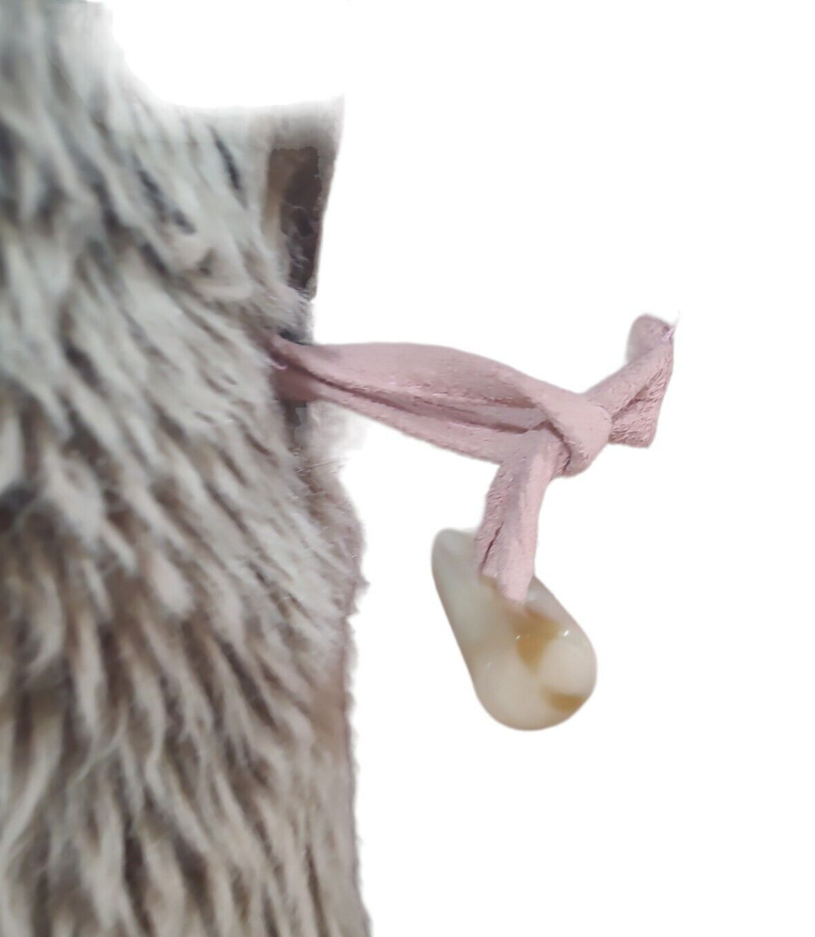 Blush Pink Suede and Faux Fur Sleeveless Vest.