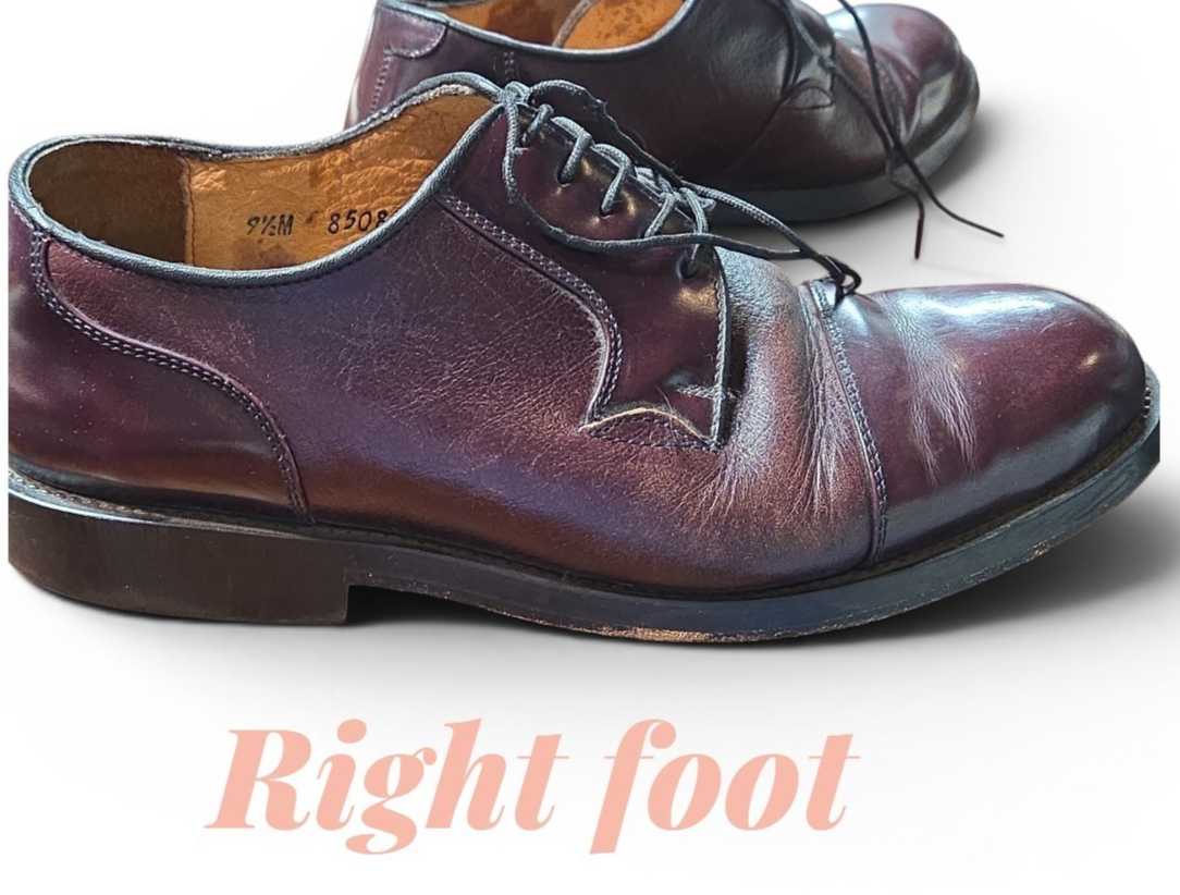 Casual Fridays  Deep Burgundy Oxford Size 9 1/2  Leather Sole Dress Shoes