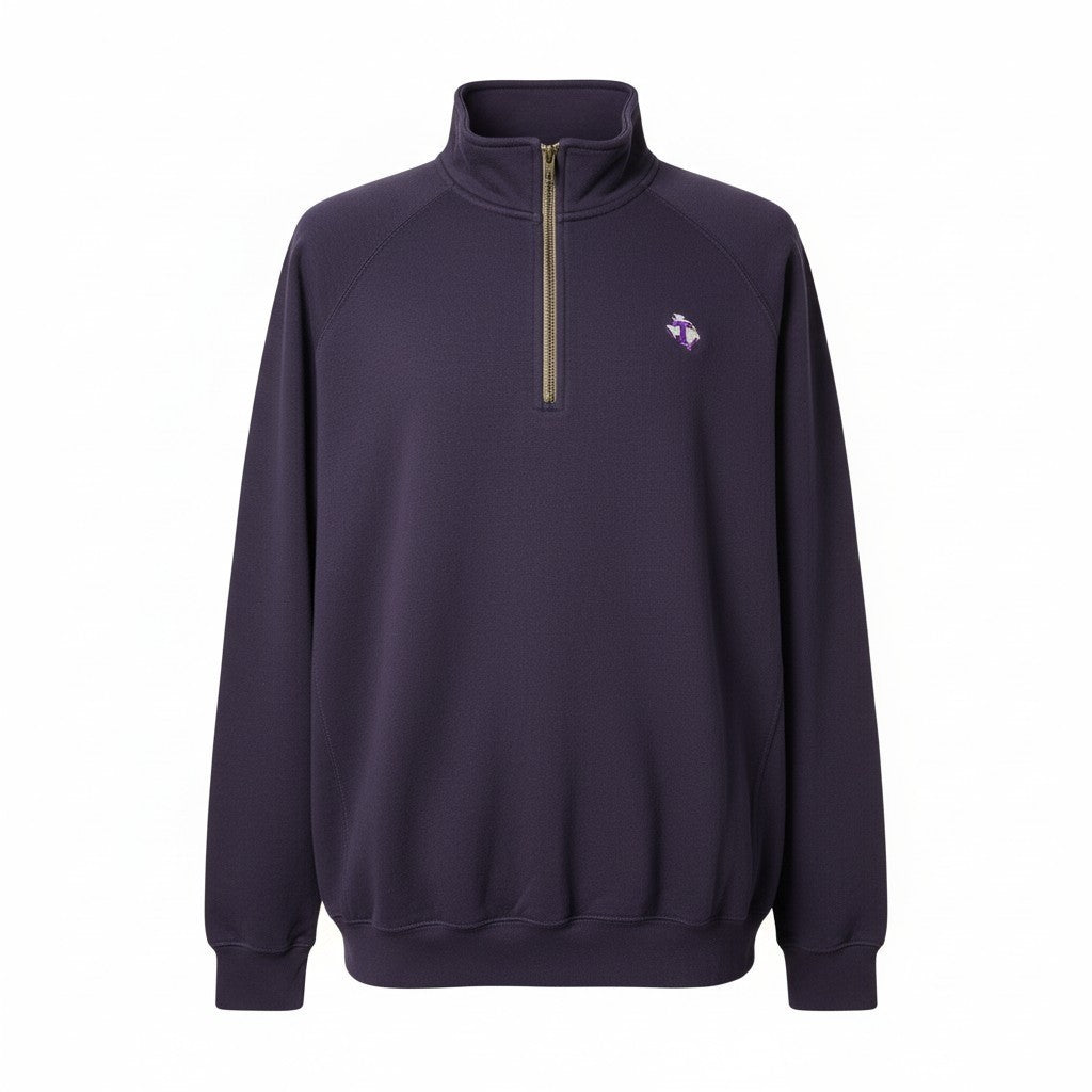 Tarelton State University Jacket M Barefoot 1/4 Zip Purple Pullover