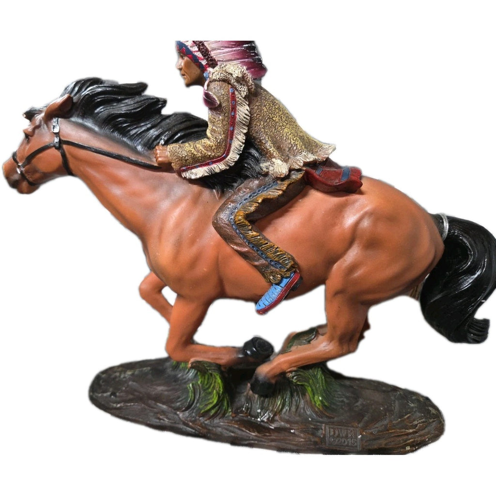 DWK Corporation Indian And Horse Running Figurine 2015