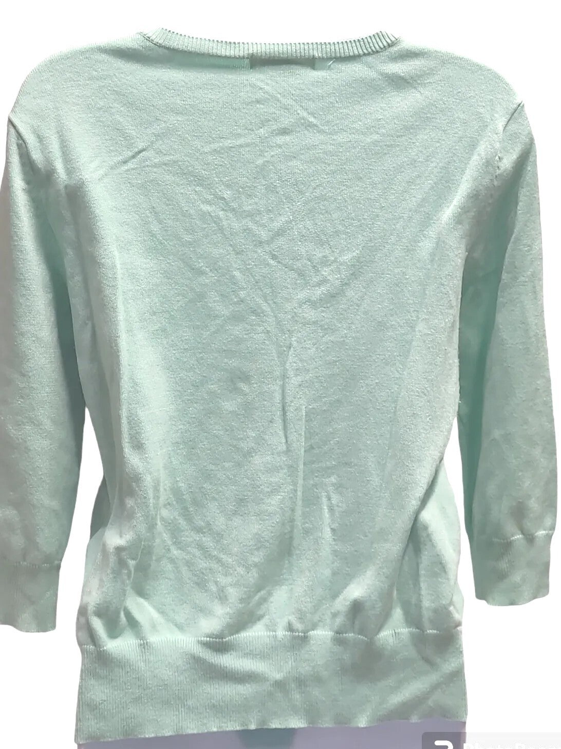 ROZ & ALI  Mint Green Button up Sweater  Top size L