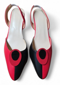 NEW!   Red and Black Pointed Toe Women’s High Heels Slip On Size 8.5