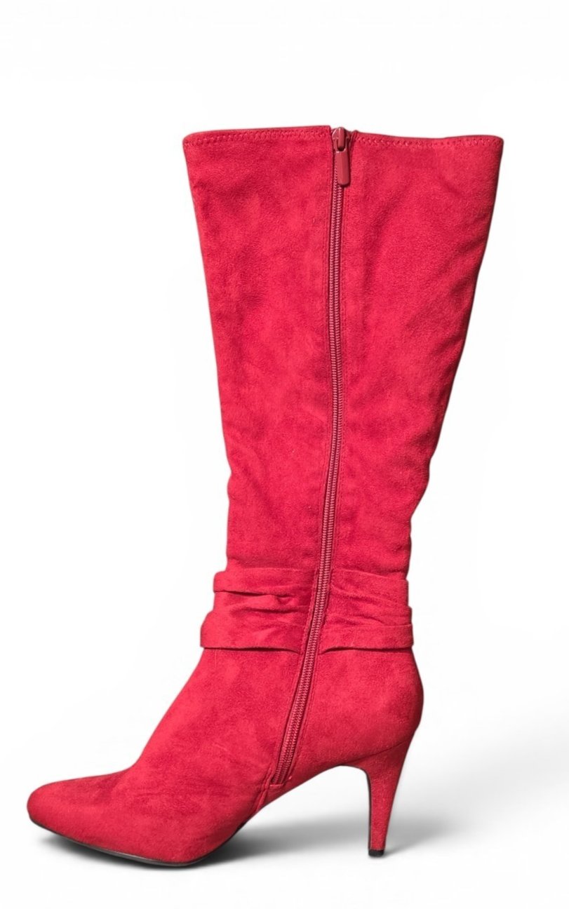 💖Vintage Covington   Red Suede Knee          Size-8  Boots