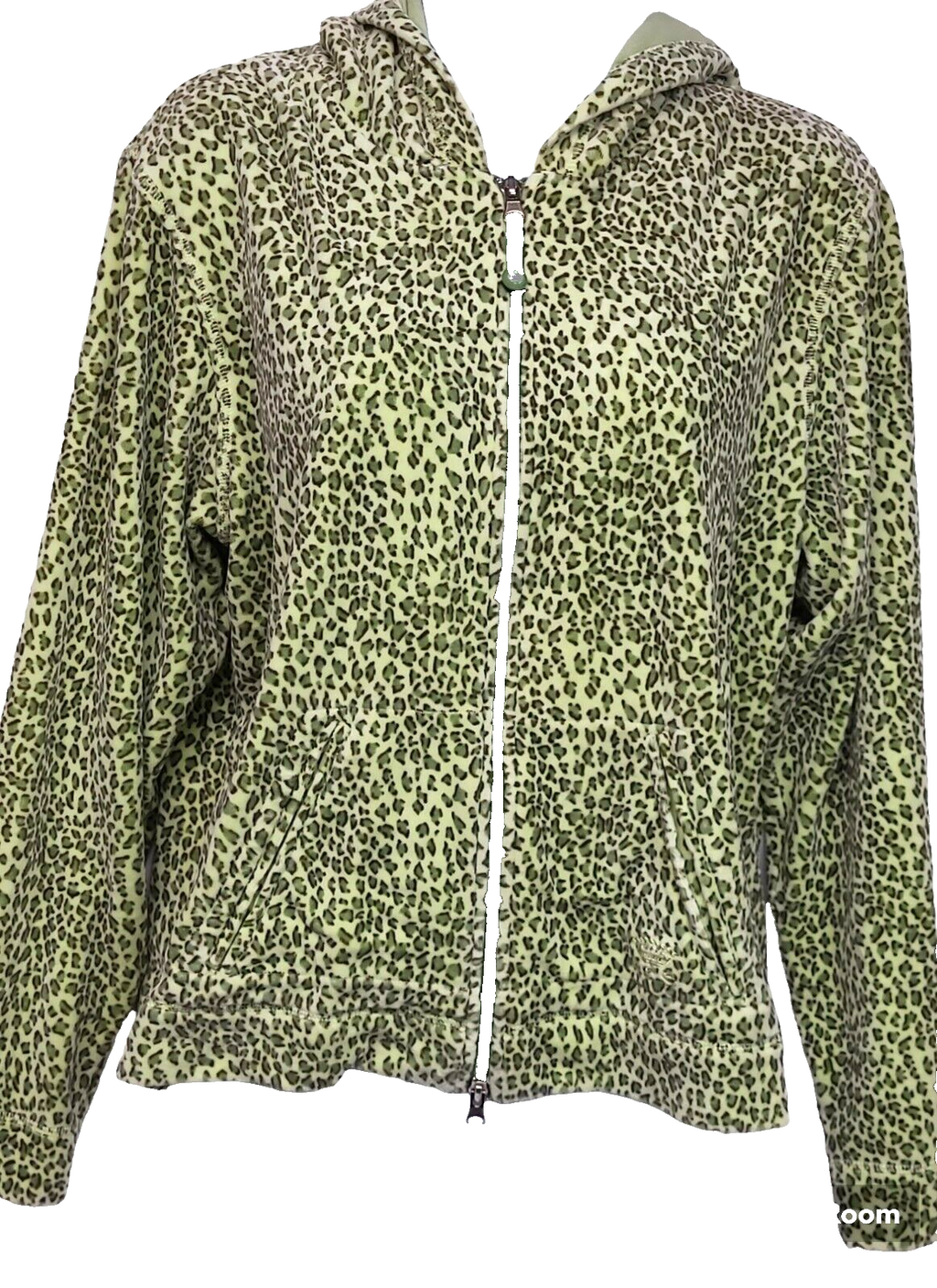 VINTAGE Oleg Cassini Yellow & Green Sport Jacket L Animal  Print