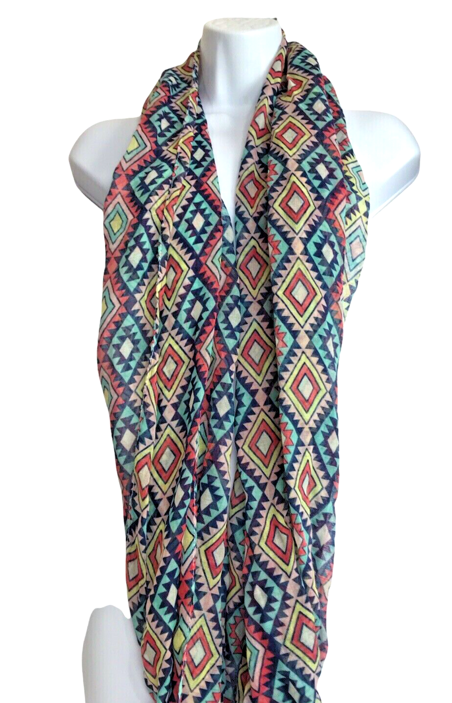 New with Tags. Francesca's bright colored cowl neck lightweight scarf.