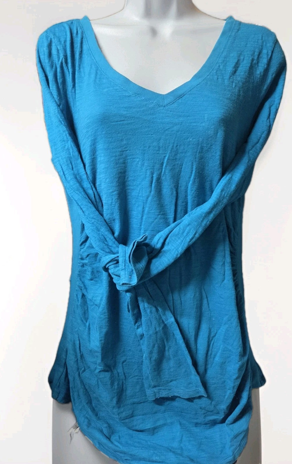 Old Navy maternity blue scrunch side Long sleeve,
