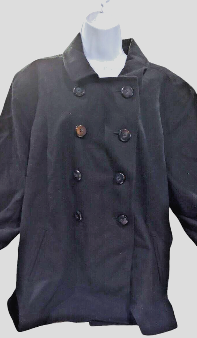 Old Navy Double Breasted  Black Pea Coat Womens size 2X  Plus