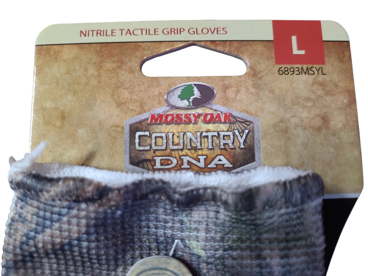 Mossy Oak Firm Grip Camouflage Nitrile Coated Gloves Size Large (5342)