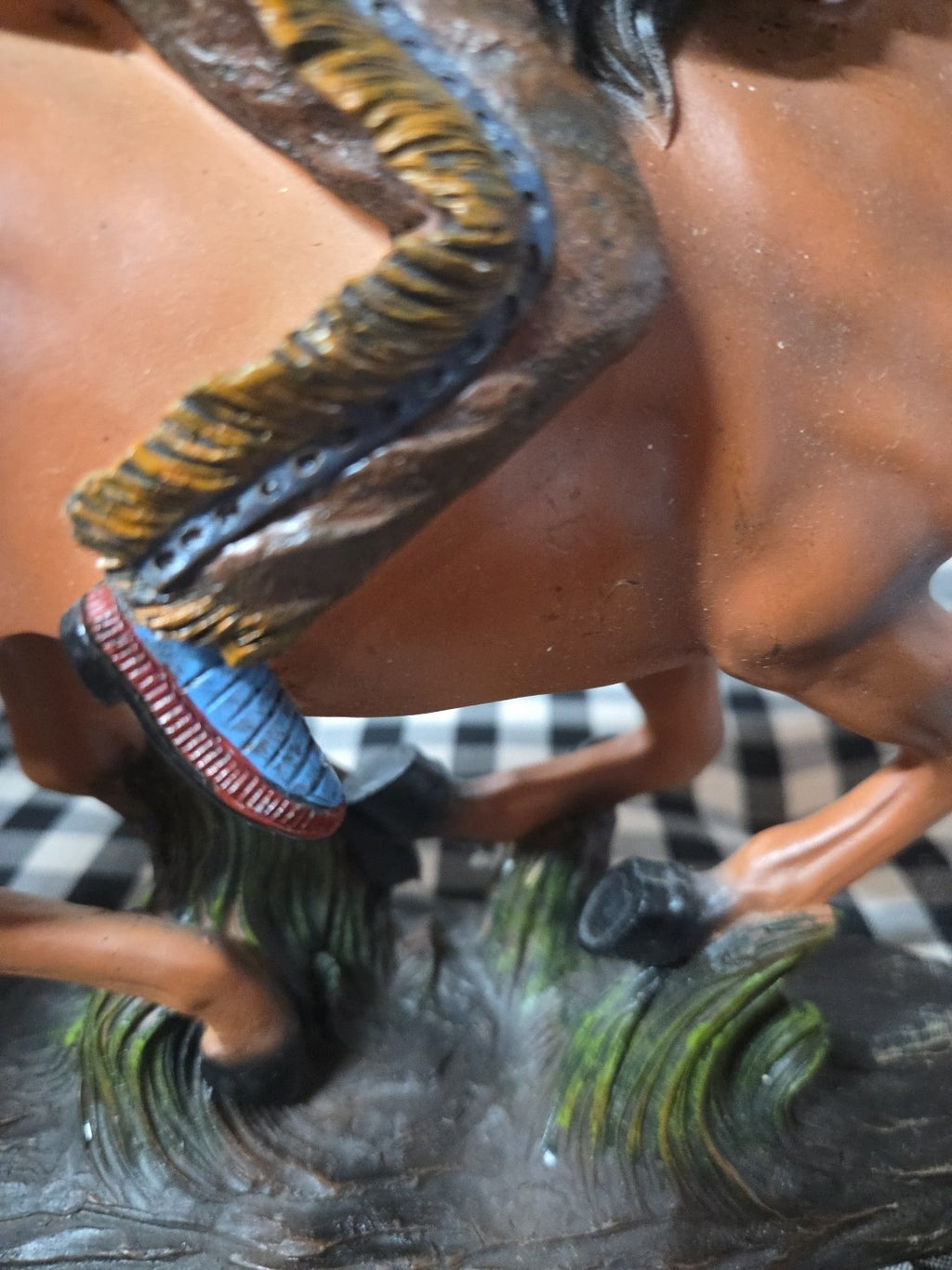 DWK Corporation Indian And Horse Running Figurine 2015