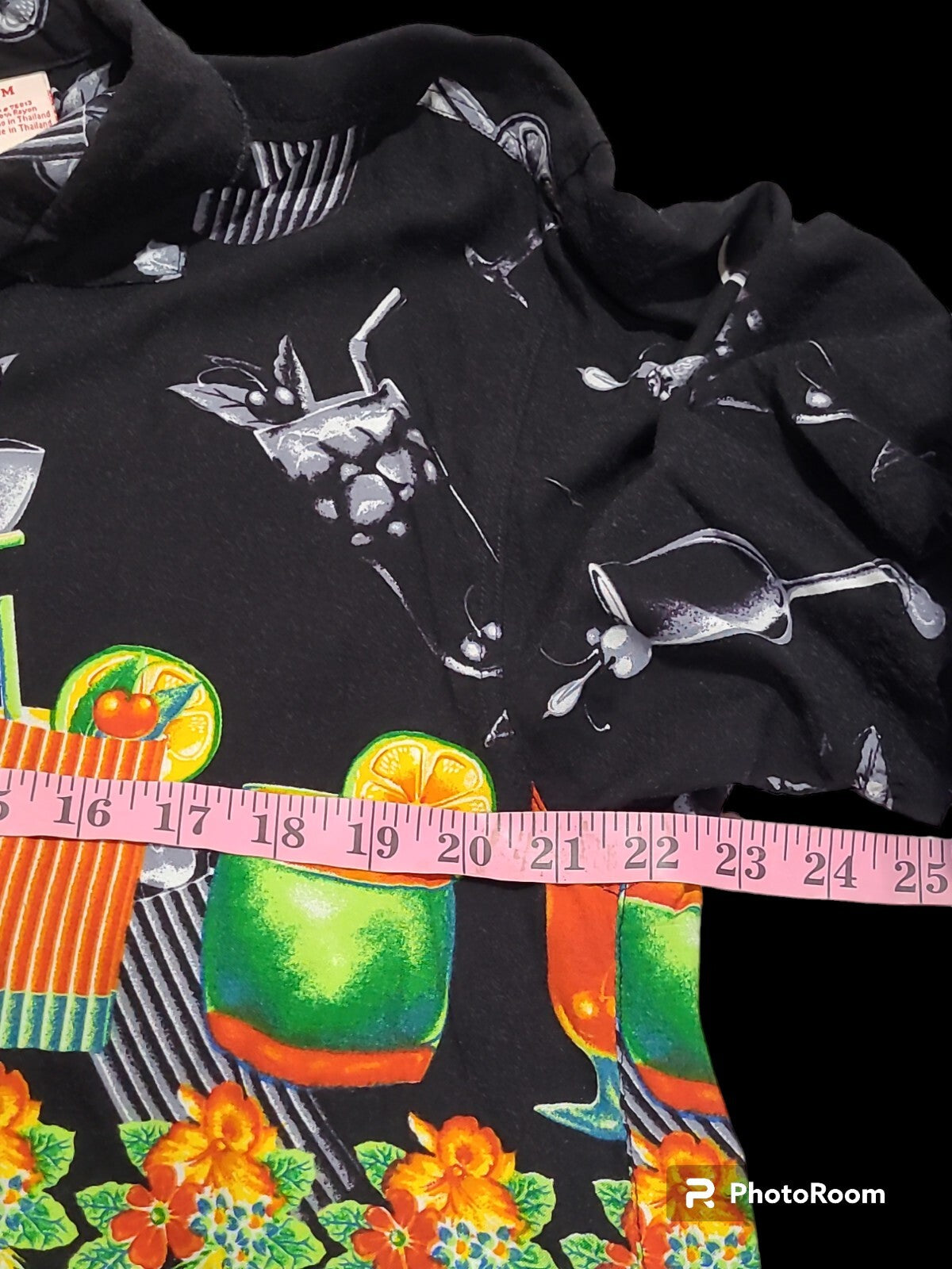 Malibu Dreams Shirt Mens M Black S/S Hawaiian Button Up  Aloha Cocktails