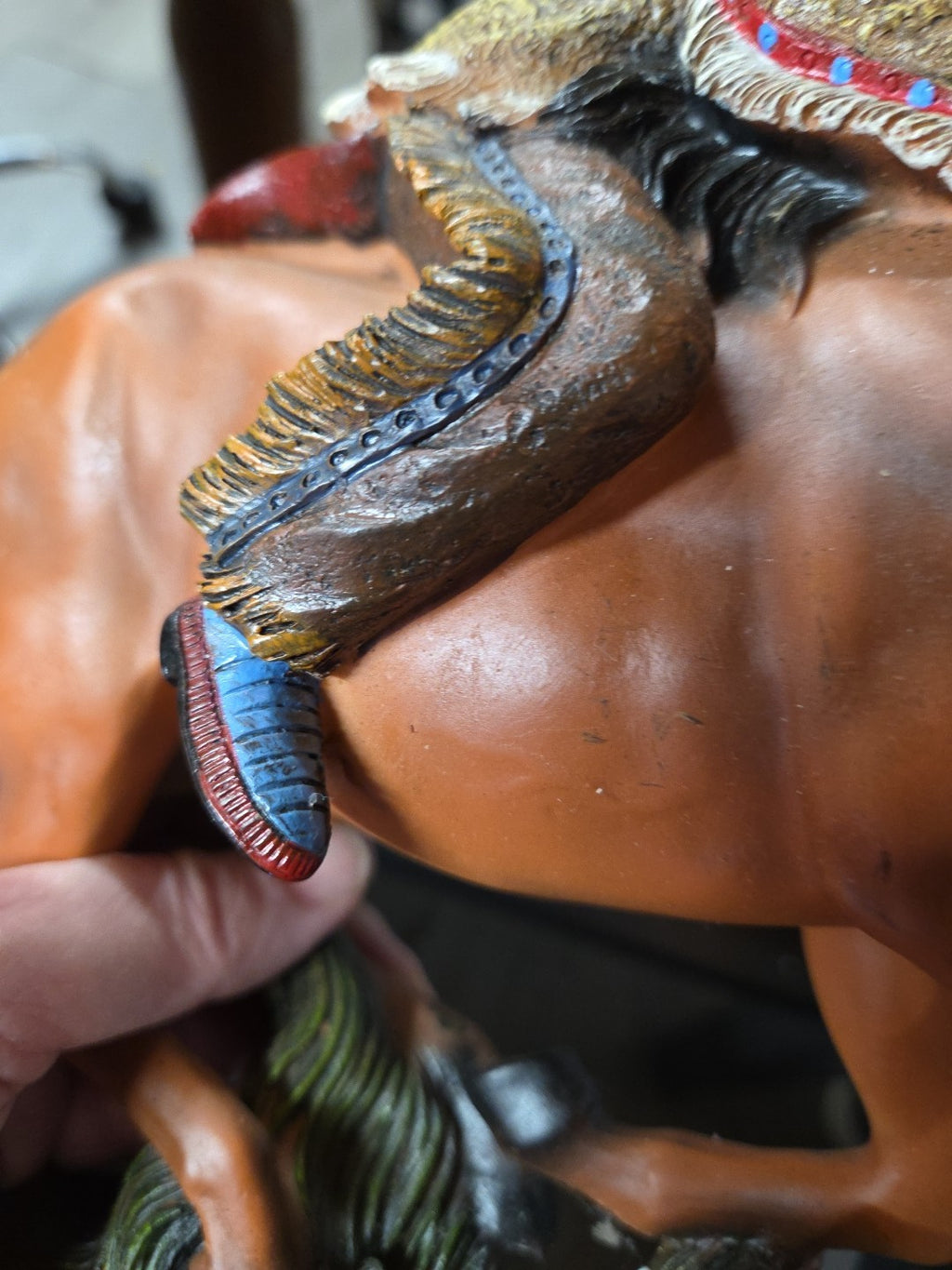 DWK Corporation Indian And Horse Running Figurine 2015